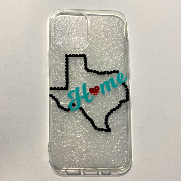 Custom Clear Texas Bling iPhone Case - Picture 1 of 3